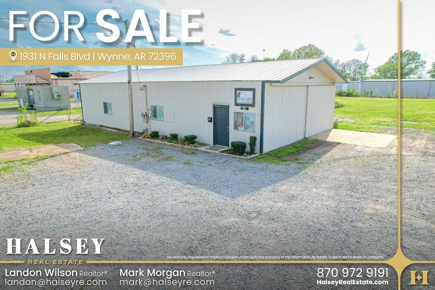 1931 N Falls Blvd offers exceptional commercial potential with 1.74 acres in a prime high-traffic location in Wynne. Zoned commercial and situated along busy N Falls Blvd, this property provides excellent visibility and accessibility for your business. Surrounded by established retail, restaurants, and services, it’s ideal for a wide range of uses such as retail, office, medical, or service-based businesses. Ample space for building, parking, and future expansion. Don’t miss this rare opportunity to secure a highly visible commercial site in a growing retail corridor.
