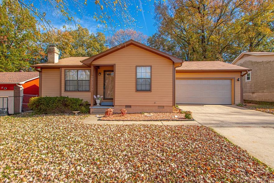 Charming Home on a Quiet Street — NEW Roof 2022, NEW HVAC 2022, and Recent Exterior Updates! This well-maintained 2 bed, 2 full bath home sits in a peaceful neighborhood across from Davis Elementary and close to everything in Little Rock and Bryant. Enjoy an open-concept living/kitchen/dining area with a cozy wood-burning fireplace, plus a large, fenced yard and private patio perfect for all your gatherings. Move-in ready and full of fresh improvements!