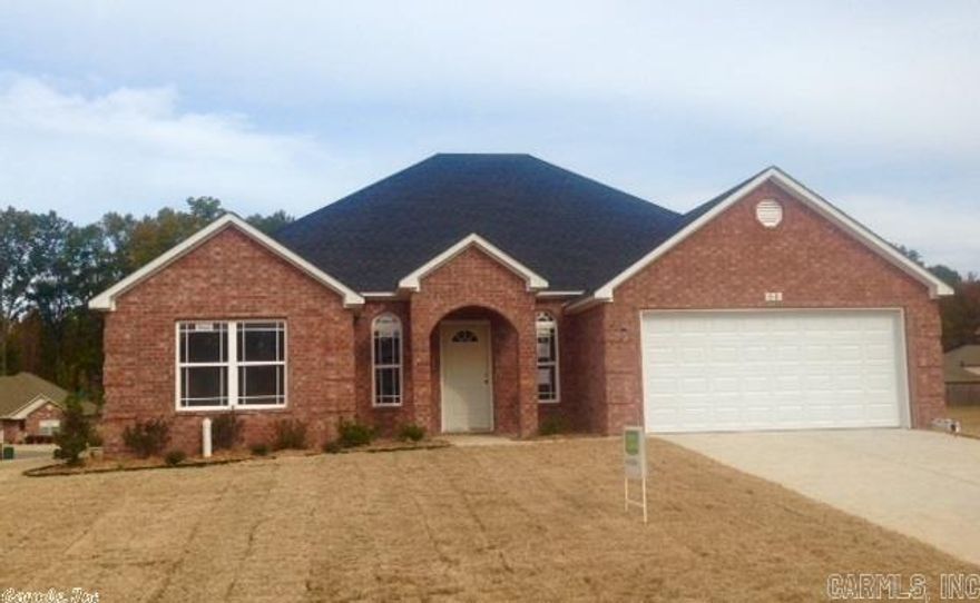 Sq. Ft. approx. measuring encouraged. Brick home in GREAT subdivision in Cabot! Walking distance to jr and middle schools! This 4 bed, 2 bath home has a beautiful wood-floored living area, ceramic-tiled kitchen/breakfast area with granite counter top, under-mount sink and stainless steel appliances! Master suite with trey ceiling. Master bath with jetted tub, separate shower, and walk in closet. Full-glass back door and convenient covered back porch! For more info call 501-606-6712.