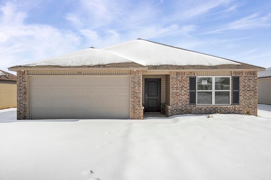 The Foster II plan is a charming and inviting home design that exudes curb appeal with its front porch and well-maintained front yard landscaping, creating an inviting atmosphere right from the curb. This open-concept home provides a spacious living experience with 3 bedrooms and 2 bathrooms, ensuring ample room for comfort and privacy. The kitchen is a standout feature of the home, boasting a complete set of energy-efficient appliances that cater to modern needs and preferences. Whether you're cooking daily meals or hosting gatherings, the Foster II plan offers functionality and style. Explore more about this delightful home today to see how it can meet your lifestyle preferences and needs!   **SEE SHOWING REMARKS & AGENT REMARKS FOR IMPORTANT INFORMATION**