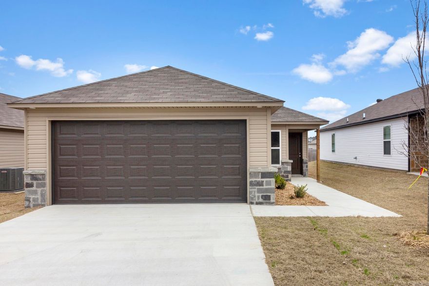 The Cooper plan is a modern looking plan with an attractive exterior and spacious, open-concept interior. Bedrooms 2 & 3 are just steps away from the Laundry Room for ultimate convenience. Come tour it today!  Thoughtful upgrades included: 14'x7' uncovered patio, 3050 Low E window in Master Bedroom, plumbing faucet upgrade 2, 8" deep Kitchen sink, pull out Kitchen faucet, door bell, added cable jack, HVAC rigid duct upgrade, refrigerator cabinet, flush laminate bar top in Kitchen, raised ceilings in Living Areas per municipal requirements, Luxury Vinyl Plank flooring in wet areas and Living Room and adjacent hallways, fiberglass exterior doors, Cheyenne style doors, baseboards level 2, 25in wide attic stairs, double bowl vanity in Master Bath, LED disk lights in Kitchen, full sod, stainless steel appliance package.    *** AGENTS, PLEASE SEE AGENT REMARKS OR SHOWING REMARKS AND VERY IMPORTANT INFORMATION.***  THIS HOME IS SCHEUDLED TO BE COMPLETE IN MID DECEMBER.