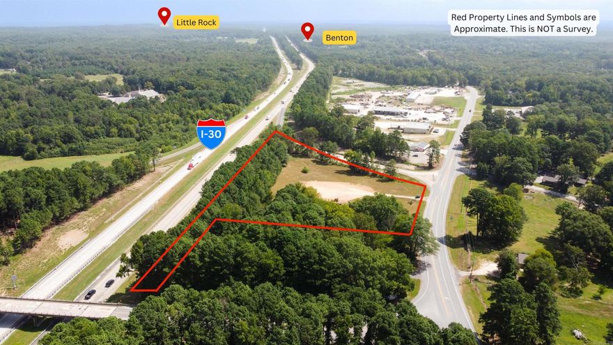 Check out this 3.5 acre INTERSTATE FRONTAGE property with convenient on/off ramp access, boasting a daily traffic count of 40,000 vehicles daily. Located just two exits from the Buc-ee's that is under construction. Saline County is so excited about all the development happening in this area. Longhorn & Chuy's just announced they are coming to exit 114. This property is right across the entrance of JB's RV park on HWY 67. This site presents immense potential for a multitude of business ventures & growth as the surrounding area develops. Seize the chance to elevate your brand and maximize your success with this high-traffic, high-impact property. Will build to suit.