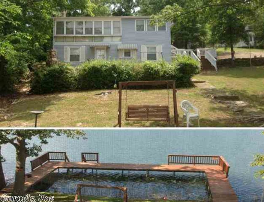 LAKE CHEROKEE HOME on 2 great LAKE LOTS!! CHARMING renovated cottage, approx 1600 sq ft, maintenance free vinyl siding, vinyl clad thermo pane windows, large kitchen with appliances including flat top range and built-in microwave, dishwasher and refrig. WONDERFUL Knotty Pine 3 season porch. Hardwood floors, gas fireplace, central h/a, 3 bedroom, 1 & 3/4 bath, bonus room, neat stone patio, stone bbqs, nice deck with built-in benches, big boat dock (mostly for relaxing - lots of room - super spot!). #1929.