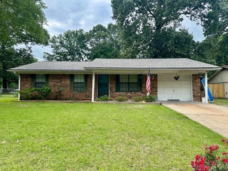 Step inside this 3-bedroom, 2-bath home offering 1,370 square feet with a BRAND NEW fiberglass roof!! The roof is less than a month old and was upgraded for peace of mind--fiberglass shingles typically last 25-50 years. This home is perfect for entertaining with an open floor plan and two living spaces including a cozy den with a wood-burning fireplace. The spacious primary bedroom and 2nd bedroom have brand new carpet and remaining bedroom has carpet less than 3 years old. Newer flooring in the den and kitchen as well as a separate laundry room. This property is USDA Rural Development eligible—making it a great opportunity for qualified buyers to purchase with zero down payment!
