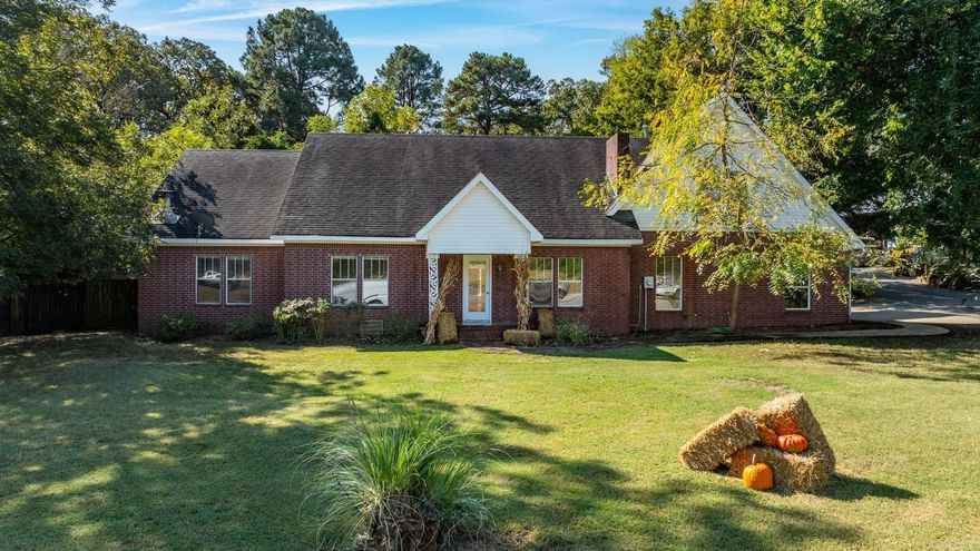 Welcome to this stunning home situated on a spacious 0.75-acre lot, offering a perfect blend of elegance and functionality. Featuring two master suites, this residence is ideal for multi-generational living or hosting guests in comfort. The large kitchen is perfect for cooking and entertaining, while the home’s unique architectural details, like wooden beams and stained glass windows, add charm and character throughout. Step outside to your personal oasis—a saltwater pool with beautiful stone accents and a waterfall, perfect for relaxation and outdoor gatherings. The property also includes a cedar smokehouse for culinary enthusiasts and an extra-large garage with built-in storage for all your needs. Safety is a priority with the 6x6 FEMA-approved safe room, offering peace of mind. Conveniently located, this home offers both luxury and practical living in one beautiful package. Don’t miss the opportunity to make this extraordinary property your own—schedule a private tour today!