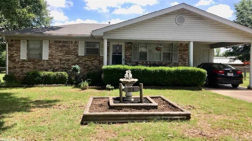 Century 21 Prestige Realty 982-7474. Apply online at c21prjxrentals.com  3 bedroom 1.5 bath home. Hardwood floors. Huge garage/shop in back yard. Carport parking. Fenced yard.