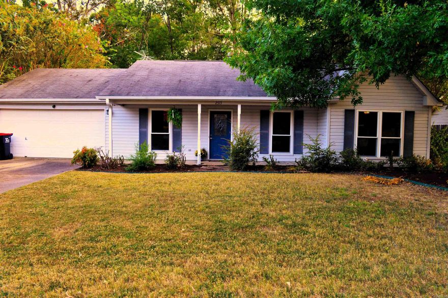 Meticulously maintained home in an established neighborhood with a private backyard that backs up to a wooded green space.  Extra landscaping for enjoying both the front and back yards with a nice concrete patio for outdoor entertaining!  Newer windows, doors, HVAC system, water heater and gas range for peace of mind!  The living area has a site built, gas log fireplace with new logs for cozy winter nights!  This home is priced to sell so don't wait!  Make an appointment today for your private showing.