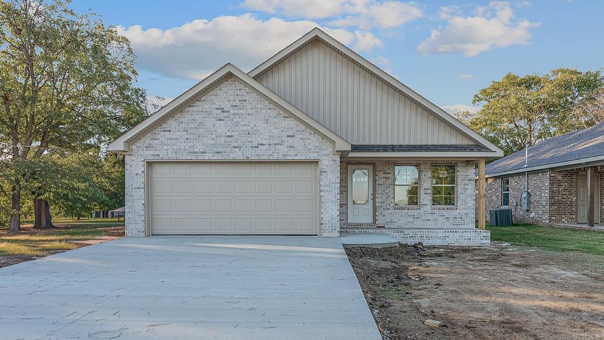 Brand-new all-brick home that will feature stunning LVP flooring and granite countertops throughout. Enjoy vaulted ceilings in both the main living area and the master suite, creating a bright and spacious feel. Relax outdoors on the covered front and back patios, and take advantage of the two-car garage for convenient parking and storage. Modern, low-maintenance, and move-in ready.