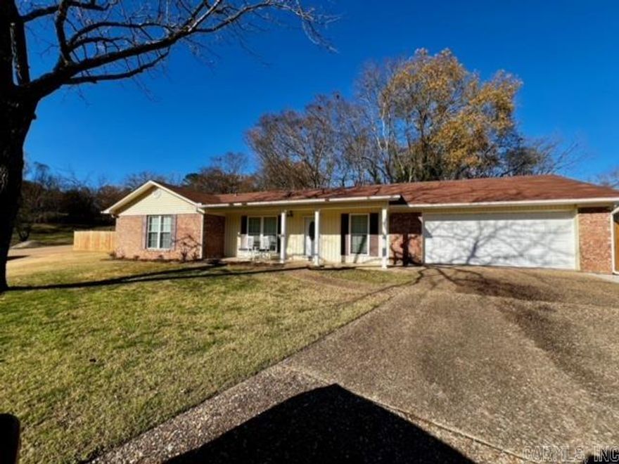 Nice 3 BR, 2 Ba, 2 car garage home on a slab, in a great location within the Benton school district, close to shopping, in a very quiet neighborhood, at the end of a cul-de-sac, almost a full acre with a large backyard that is fully fenced, cozy wood burning fireplace with new glass doors and utensils, lots of recent remodeling including new paint, new Luxury Vinyl flooring, new bathroom's, new ceiling fans and lighting fixtures, 2" blinds through out the house, updated insulated windows, roof replaced within the last 5 yrs. New gutters. New Shop 24x36x10 that is fully insulated with a 10x10 auto door, two entry doors, and built-in shelves. Whole house generator. Fiber Optic internet.