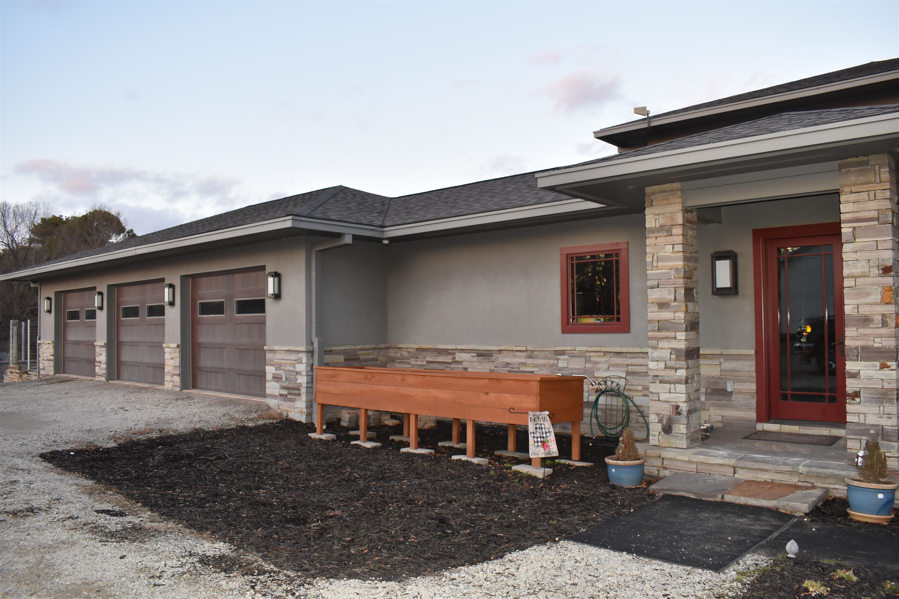 This custom-built home has so many amenities; a kitchen that would delight any chef, from the Wolf 6 burner stove to the Wolf warming drawer, to the crushed ice maker and wine cooler, cabinets and pullouts, double refrigerators, large bar that could seat a whole family plus the eat in area. If this isnāt enough, there is a very large walk-in pantry adjacent to the kitchen w full size freezer, and abundance of shelving. The dining room is more like a banquet hall w room to accommodate a large family gathering. The living room hosts a large gas log fireplace, double French doors opening onto the patio that surrounds the pool and hot tub. The master bedroom is on the main floor w/master bath hosting a walk-in shower, soaking tub, two vanities. The washer and dryer have been strategically located in the master bath. The unique staircase leads to the second level, where the large second and third bedrooms are located. The oversized three car garage is heated and cooled. GUEST HOUSE: 3 bedrooms, bath with a walk-in shower, fully equipped kitchen. There is electric water heater and propane heat. There is a storm shelter attached to Guest House.