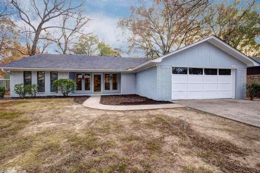 Beautiful single level home. Master bedroom apart from the other 2 bedrooms. Whole house painted inside and out. All new flooring. Huge family room, granite kitchen, 18 windows in sunroom which extends the length of home. All new appliances in kitchen including refrigerator.  Nice backyard with wood privacy fence and brick patio.