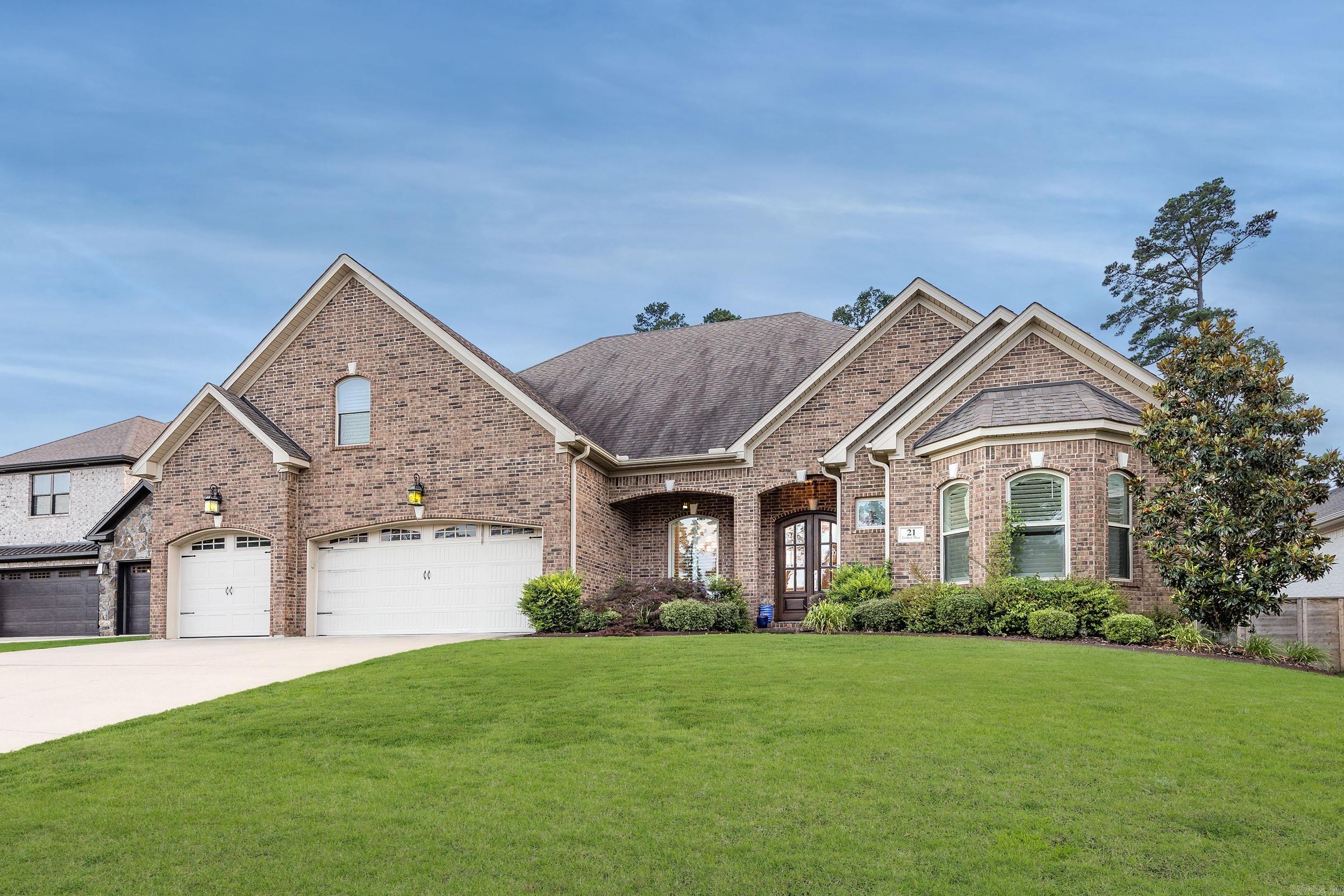 Welcome to luxury living in the heart of Chenal Valley! This beautifully designed 4 bed, 4.5 bath home offers spacious elegance with high-end finishes throughout. From the grand foyer and formal dining room to the inviting open living area with a fireplace and soaring ceilings—every detail is crafted for comfort and style. The kitchen is a standout with custom cabinetry, stainless appliances, and a large center island perfect for gatherings. The main-level primary suite is a true retreat with a spa-like bathroom featuring a jetted tub, walk-in shower, and dual vanities. Upstairs, you'll find a bonus suite with a kitchenette and private bath—ideal for guests or multi-generational living. An office with custom built-ins offers the perfect space to work from home, while the covered patio with fireplace is made for entertaining or quiet evenings. Every bedroom includes its own bathroom for ultimate privacy. The 3-car garage adds convenience and storage, and the manicured backyard provides plenty of space to play or relax. Home is being sold AS IS...See attached documents for all reports and information. No seller disclosure provided No Showings till Friday 6/20/25 after 5pm