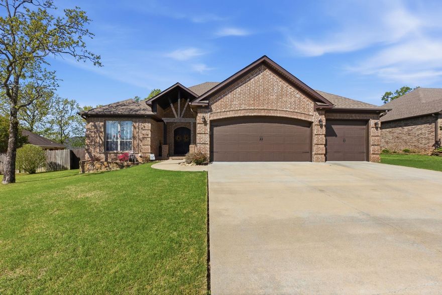 Beautiful one-level 4-bedroom, 2.5 bath home in the desirable Stonehill subdivision in Sherwood offering approximately 2,583 square feet, a 3-car garage, and a level lot with a large fully fenced backyard. A large double iron door entrance creates a beautiful entryway and great first impression. The spacious family room overlooks a beautiful kitchen featuring granite countertops, a breakfast bar, gas range, wall oven, built in microwave, walk in pantry, and loads of cabinets. The open floor plan is perfect for both entertaining and everyday living, with a cozy fireplace with gas logs adding warmth and charm. You will also love the covered patio and all the storage this home provides. The master bath offers a walk-in shower with stone flooring, and the oversized closet wraps around into the spacious laundry room for added convenience. The 3-car garage includes walk up stairs to a floored attic for easy access to even more storage space. With space, style, and so many extras, this one is easy to love.