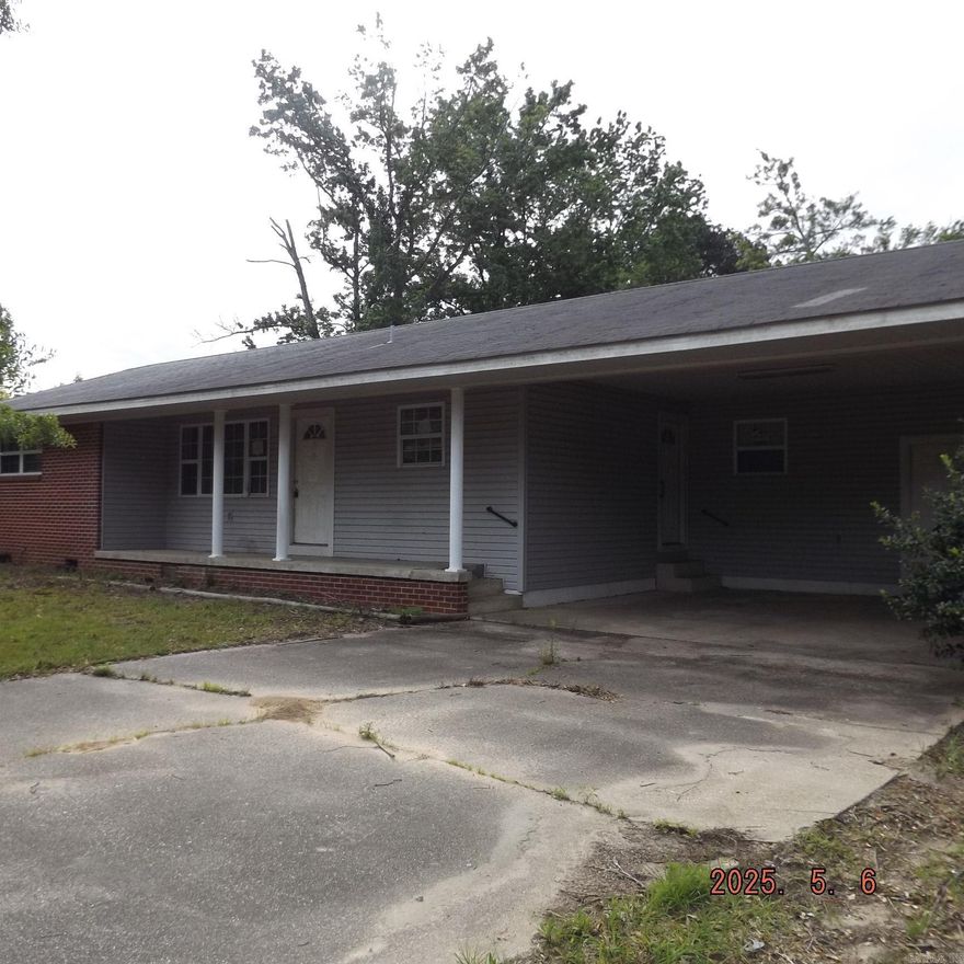 Give us a call for a showing of this 3 bedroom 2 bath brick home located in Parkers Chapel School District. This home has a fenced yard with a 2 car carport.