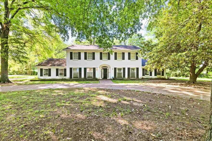 Come see this beautiful 4 bedroom/4 bathroom home sitting on 1.64+/- acres. Situated on a cul-de-sac with plenty of shade and a circle driveway. Tons of storage and built-ins. Wood-burning fireplace, foyer with staircase, and large laundry room. Schedule an appointment to view this colonial-style home today.