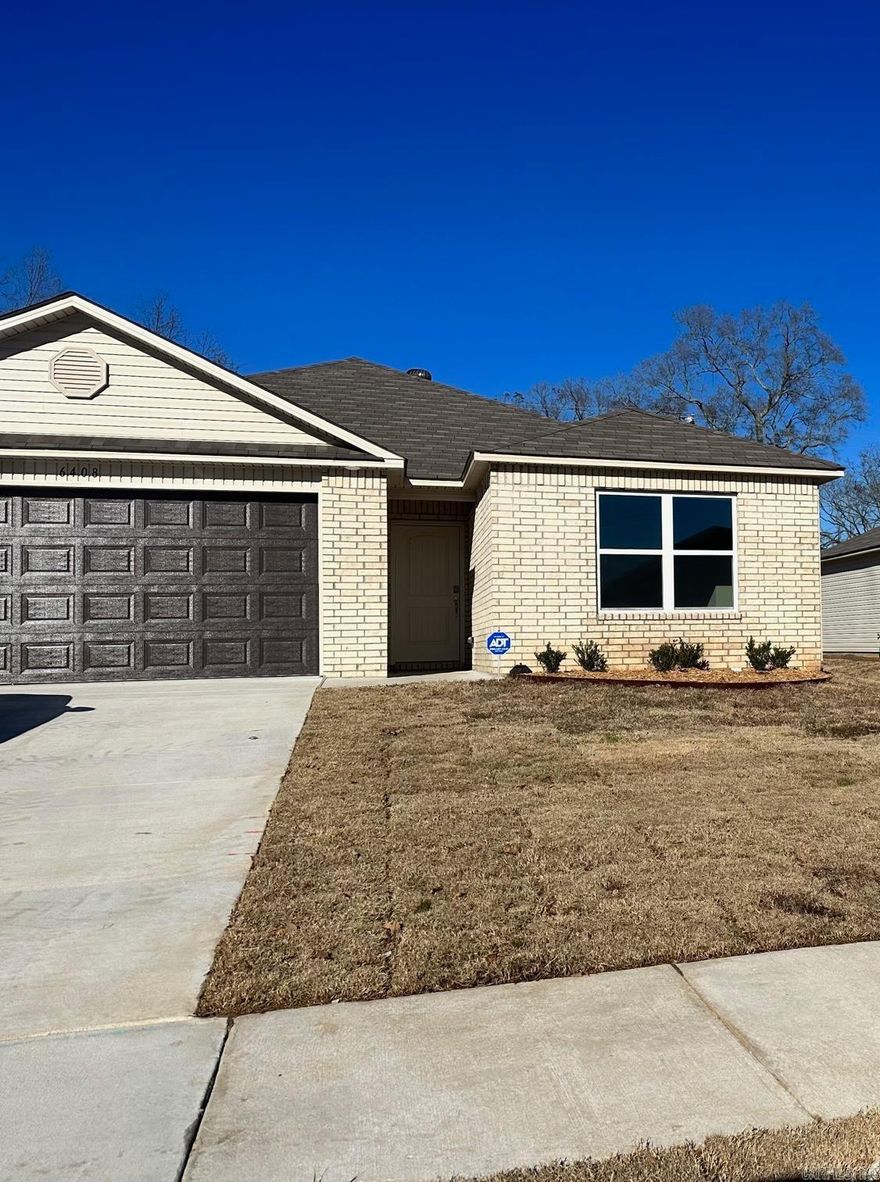 Taylor plan  Upgrades in this home: 14x10 covered patio with 3-tab shingles, breakfast nook per municipal requirements, soaker tub/shower combo in Master Bath, plumbing faucet upgrade 2, 8" deep Kitchen sink, flush laminate bar top in Kitchen, Luxury Vinyl Plank flooring in wet areas and Living Room and adjacent hallways, raised ceilings in Master Bedroom and Living Areas per municipal requirements, front door handle set upgrade, Cheyenne style interior doors, baseboards level 2, LED disk lights in Living Room, full sod, stainless steel appliance package.    PLEASE NOTE: The city that governs this home is SHERWOOD. The mailing address for this property is NORTH LITTLE ROCK because of ZIP Code placement.