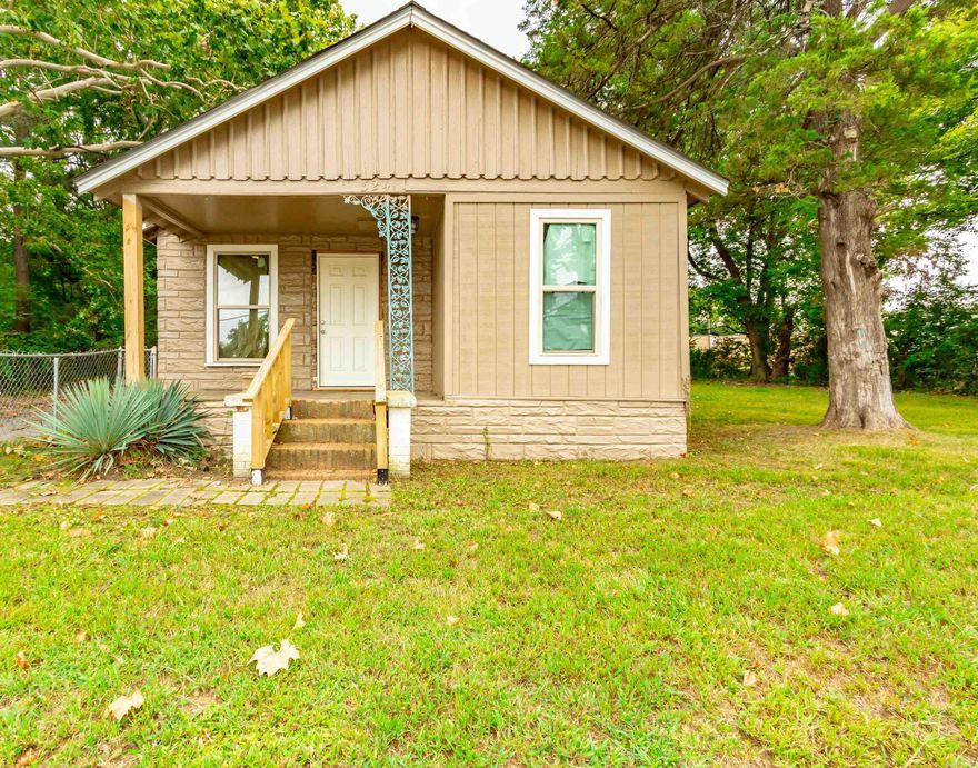 CUTE HOME with plenty of upgrades for under $100k! This home features a new HVAC, new paint, new laminate flooring throughout, granite countertops, new kitchen cabinets and backsplash, crown molding throughout, newer windows, recessed lighting throughout, upgraded bathrooms with tiled walk-in showers. This home has 3 bedrooms -or- 2 bedrooms with an office + flex space or playroom or gaming room (you decide); or, a huge 3rd bedroom closet! The home features a large back and side yard, with ample space for your vehicle to drive into the backyard gate, make a turn-around to exit the driveway with ease and flexibility. The home is being sold AS-IS, however, seller is offering buyer a 1 year home warranty. It won't take much to make this one YOURS.  SPECIAL NOTE: Geyer Springs Elementary School is directly across the street. Schedule your showing today!