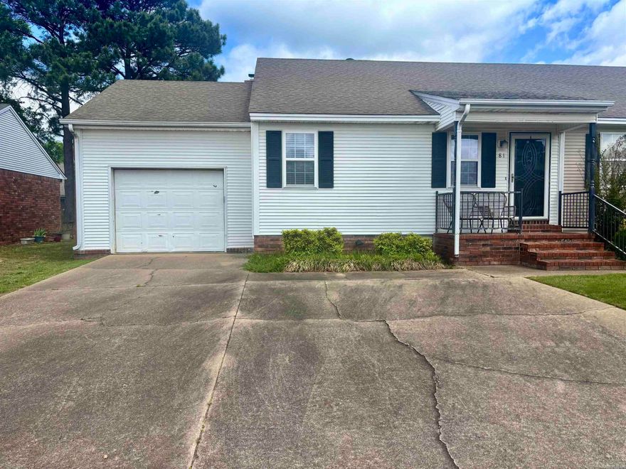 This condo is the perfect mix of convenience, low-maintenance, and relaxed living. Great location directly across the street from Unity Health. This property offers unmatched convenience for medical professionals or anyone seeking easy access to healthcare. Shopping, dining, and entertainment are just minutes away, and River Oaks Golf Course is right around the corner.  The open kitchen and living room floor plan makes for great entertaining of guests while cooking and hanging out. The kitchen is equipped with all black appliances, and the refrigerator conveys with the home. Enjoy having a great space for the kids to play or  the pets to run in the fenced in back yard. The primary suite boasts a large walk-in shower for added comfort. Unique to this unit, a bonus mud sink at the back entrance in the garage.  The garage also has a wall gas heater if you chose to use the garage as a workshop. There is a closet and wall cabinets in the garage for extra storage. New air in April of 2022!  This one is ready and waiting.