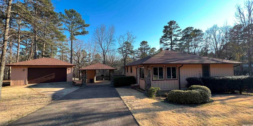Welcome to market a very well maintained home nestled in the heart of Fairfield Bay. This home sits on 2 lots at the Indian Hill Golf Course. Home offers over 1200 sq ft in a 2/2 bd bth new walk in shower, pellet stove, back up generator, encapsulated crawlspace for added protection, newer roof and hvac system, new flooring, large detached 2 car garage, Anderson windows, outdoor shop area, back of home wrapped has wrap around deck too,Come & enjoy the local amenities including miles of atv and hiking trails