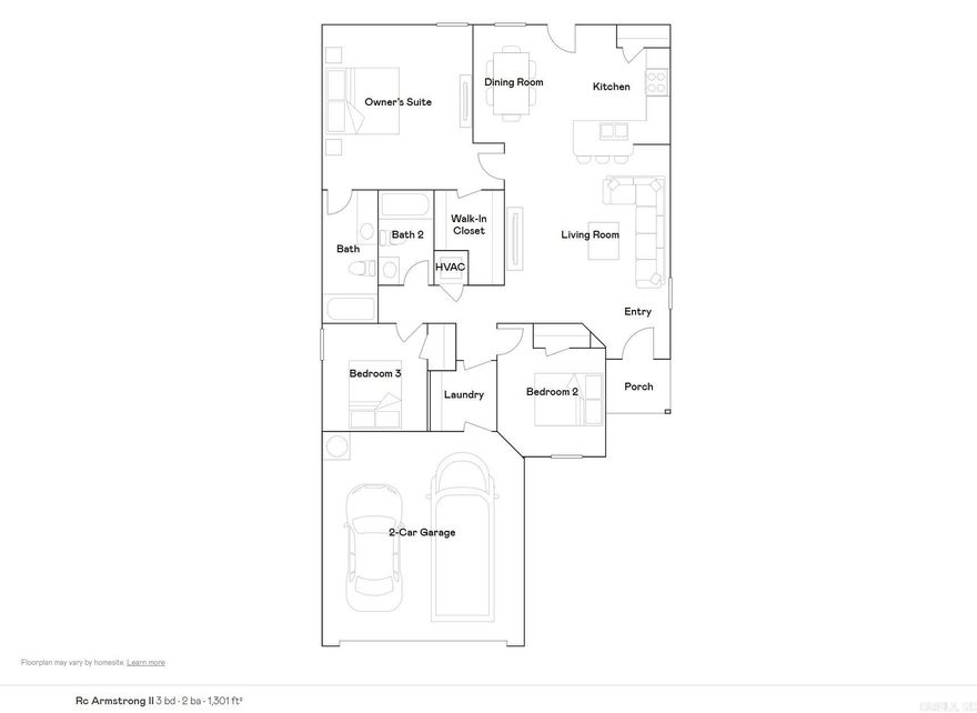 The Armstrong II plan is a meticulously crafted single-story home that harmonizes comfort, practicality, and visual charm. Boasting an open floor design, it includes 3 bedrooms and 2 bathrooms, facilitating seamless flow throughout. A spacious living area invites relaxation and social gatherings, while a walk-through laundry room accessible from the garage enhances convenience. The fully equipped kitchen stands out with generous counter space and an inviting eat-in dining area, fostering effortless culinary experiences and family interactions. Discover more about the Armstrong II plan to envision how it could complement your lifestyle today!  **SEE SHOWING REMARKS & AGENT REMARKS FOR IMPORTANT INFORMATION**