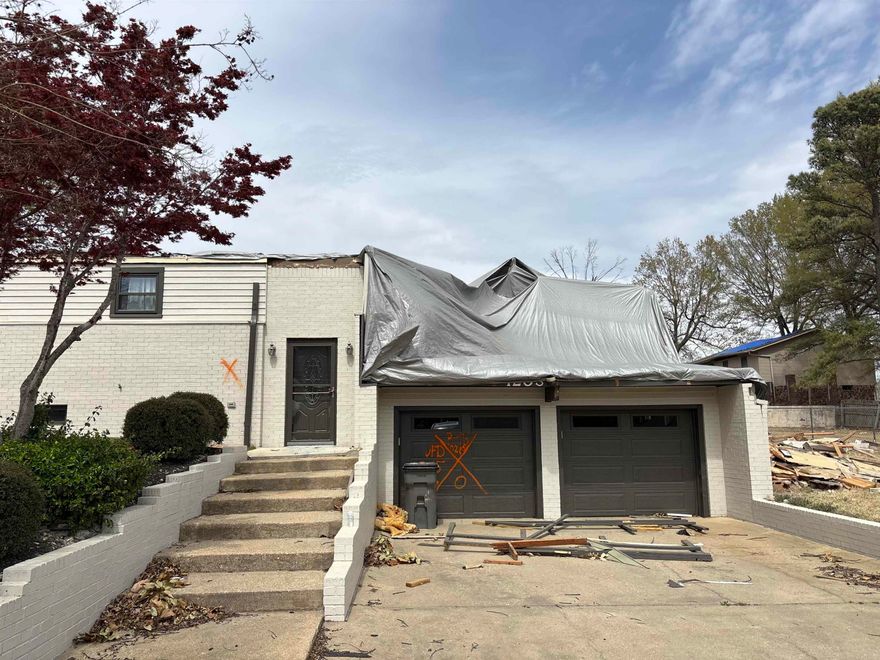Tornado damaged home