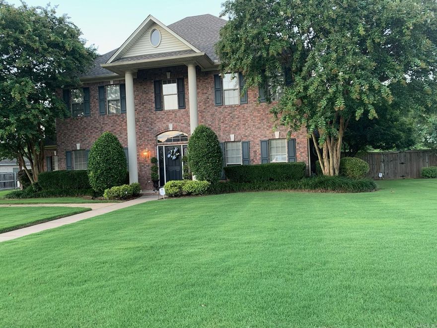 Ever wish home felt like a little getaway? Welcome to your escape. Tucked in a secluded subdivision, this home blends comfort with resort style relaxation.  Need to work? A separate office keeps business handled.  Ready to unwind? The kitchen and cozy hearth room create the perfect spot for gathering, cooking and lingering conservation. Storage cabinets galore mean everything finally has its place. But the real magic happens when you look up-a wall of windows frames the backyard oasis. Step outside to a relaxing pool, where afternoons turn into evening swims and weekends like vacation.  The porch might become your favorite place-morning coffee in hand, listening to the gentle trickle of the water feature while the world slowly wakes up. Work, relax, entertain...repeat.