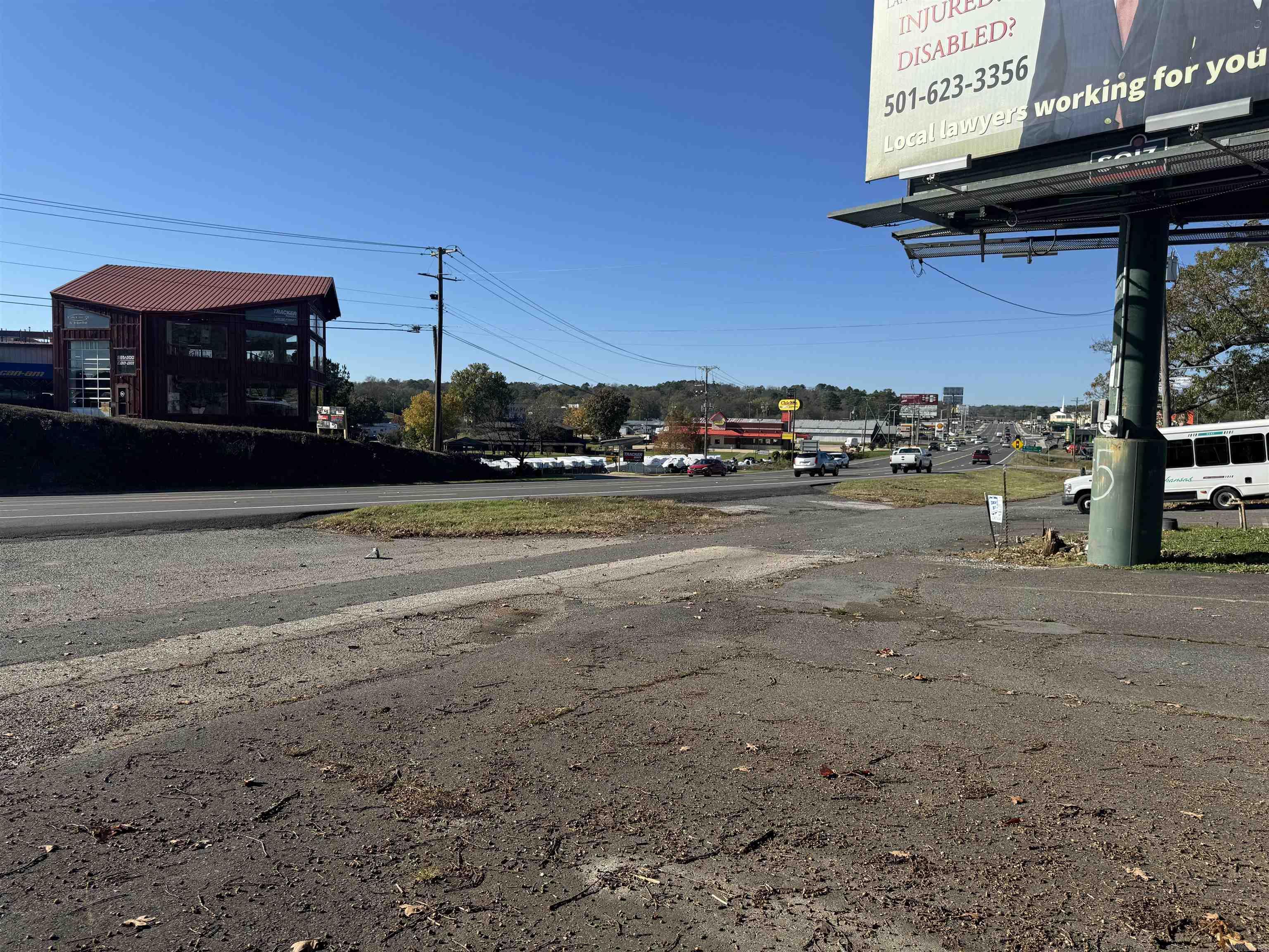 1.72 +/- Commercial acres offered for sale in Hot Springs Arkansas. This property is located on the recently updated Albert Pike Road headed towards National Park College. The property has been cleared of the original buidings that were standing and is set up ready for new constructions. A new survey has been completed along with a phase one enviormental report. Its directly acoss Albert Pike from Bradford Marine & ATV, this area has continued to grow over the years and would be an exclellent location for any type of restaraunt, store or buisness of any kind.