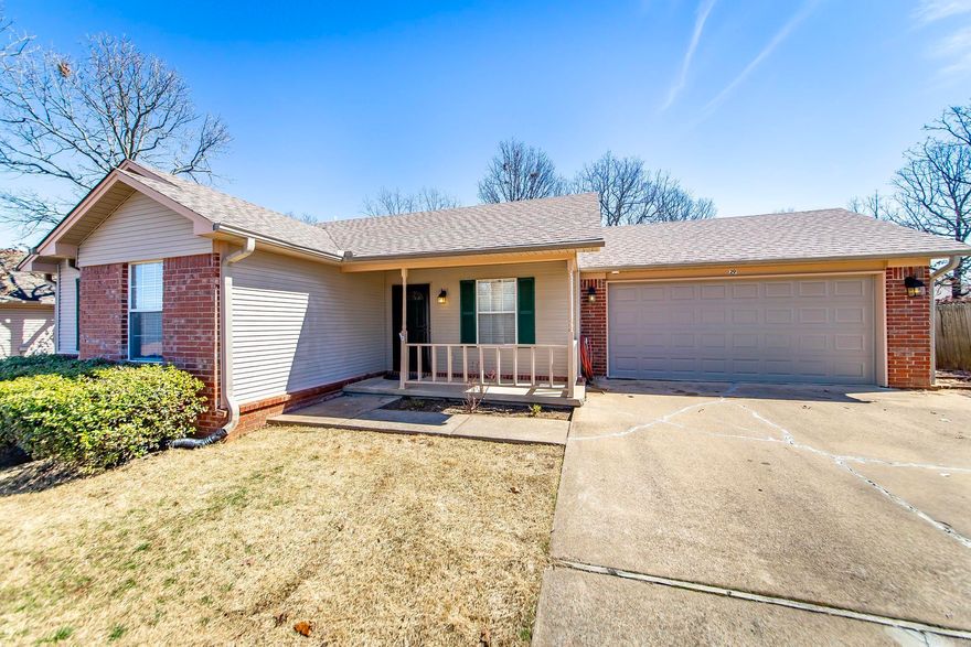 Beautiful home in a great neighborhood.  Enjoy the amenities of Magness Creek-lake, walking trail, playground and tennis Courts.  Open floor plan and is completely move in ready. Partial New flooring, New paint, New Back Door, water heater replaced last year, Kitchen appliances are less than 3 years old.  New gutters, Roof replaced 2021.  Senior style shower installed in 2023.  Fully floored attic, good size bedrooms, deck out back and storage shed. **  Agents please see remarks **