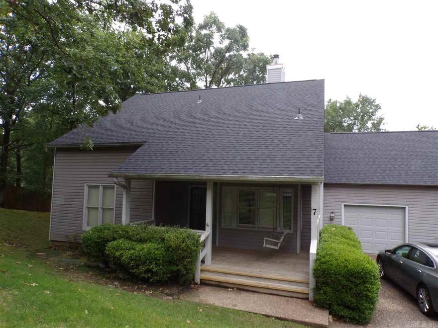 Move-in condition w/everything redone. Completely painted, fixtures, kitchen all new never used appliances, cabinets, back splash, bar stools Two showers redone  new tile and fixtures, new sinks, new roof in May.  Master bedroom and guest  down and two full baths- One room 19.5x12 with full bath up can use as bedroom or family.  Enjoy deck or front porch. Tennis courts, clubhouse & swimming pool. This home is move in ready!