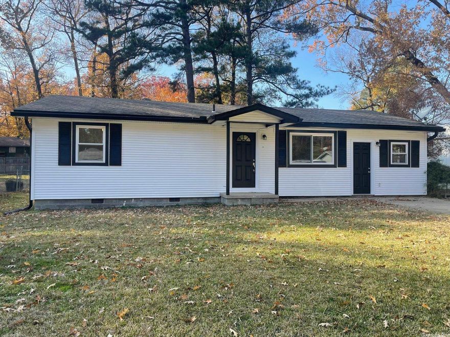 3 bedrooms, 1 bathroom, carport converted to living space. Large yard.