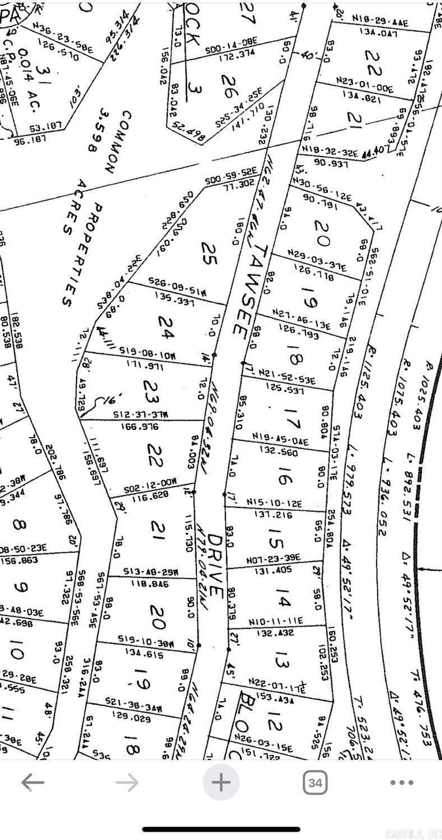 Wooded lot in Sandia Subdivision close to water.