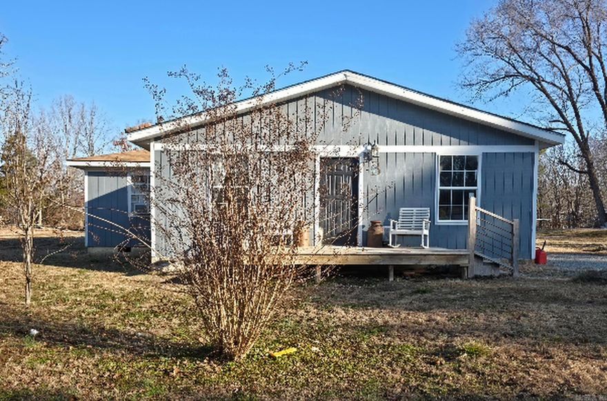 Welcome to the market this cozy 3 bedroom, 2 bath house sitting on 2.2 acres in Oxford, Arkansas!  This property provides multiple fruit trees and ample room for a garden. This house provides a spacious living room, dining room and outdoor pool area ready to entertain company no matter what the weather is!  You'll find new flooring and rustic barn tin throughout the majority of the home giving it a cozy country feel!  The very desired internet, NEXT powered by NAEC, is available at this location and Oxford city water/septic.  One of the two bathrooms is undergoing remodeling, also leaving room for a fourth bedroom.  This home is just minutes away from a local gas station, Dollar General, city park with walking trail, coffee shop, hair salon and the ICC Highschool.  The roof was replaced in 2018.  Since 2019 this property has received new floor joists in the home, storage shed and pool deck with electricity, and a RV hookup.  More recently a window heat unit and new water heater were placed in the house.