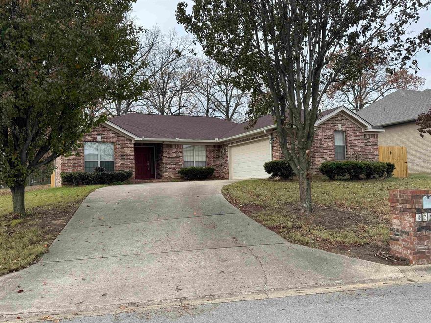 New updates in this home include new flooring, new interior paint, roof about 1 year, new fence.  Great floorplan features split bedroom plan with primary suite on one side of the home with a tub, walk-in shower, double vanity and walk-in closet.  Two other bedrooms and a bath on the other side.  There is another room with closet that could be 4th bedroom, or office.  Eat-in kitchen has electric range, dishwasher, refrigerator and a pantry.  The living room has tray ceiling and  gas log fireplace.  Lots of windows to enjoy the outdoors and a patio just off the kitchen.   Two car garage and sitting on a corner lot in a newer subdivision.  Don't wait to take a look, it won't last long.