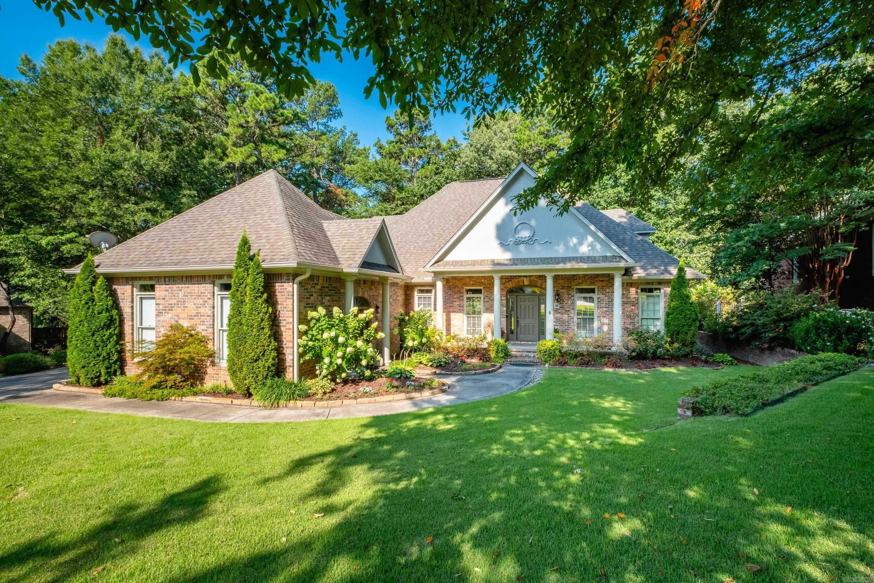 Don't miss this wonderful opportunity to live on a quiet cul-de-sac with green space behind. The charming front yard welcomes guest with extensive landscaping and accent lighting. The open foyer gives a full view through the dining area and massive living area to the wall of windows on the back of the room. The built-ins and double sided fireplace are wonderful highlights to both the living room and the hearth room. The hearth room, eat in kitchen space and kitchen are a open and allow for wonder conversation space while cooking. The primary suite is on the opposite side of the main level. Upstairs features three bedrooms, a hall bathroom and a Jack and Jill bathroom. There is a bonus room upstairs that could easily be used as a fifth bedroom. See agent remarks