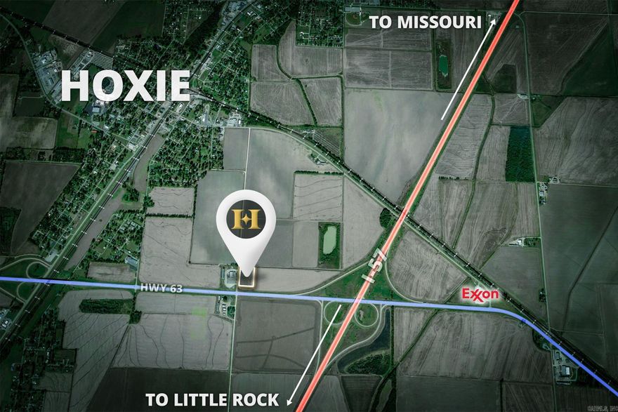 Prime +/- 5 acre parcel for investment, strategically positioned to capitalize on the anticipated growth and economic development linked to the I-57 and Hwy 63 interchange. Maximum visibility guaranteed for any business or development, taking advantage of the upcoming corridor identified as critical for increased connectivity and trade between the South Central US and the Midwest. Exceptional investment opportunity, aligning with the new corridor's significance and potential impact on fostering economic development. Property features ease of access through an existing side road and a partial frontage road, enhancing convenience for potential investors and developers.