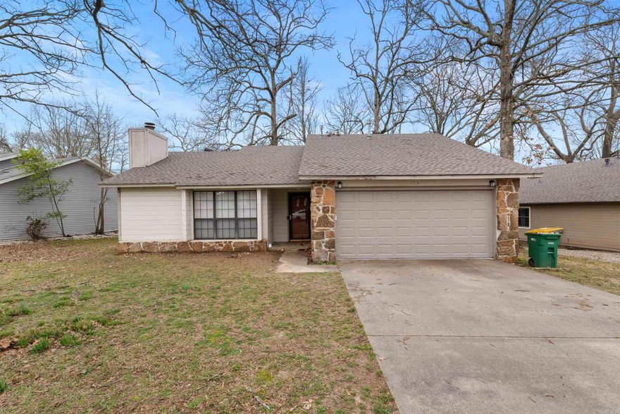 This is a great buy in Sherwood! 3 Bedrooms, 2 full baths and a enclosed 2 car garage! All one level! The inside has been refreshed with new paint and lighting. No Carpet! Living room and Kitchen are semi open concept. The back porch was extended to provide room to hang out and entertain. 6' privacy fence around the whole yard. Storage building in the back. New roof in April of '23. New Appliances in '21. Come see this rare find under $200k!