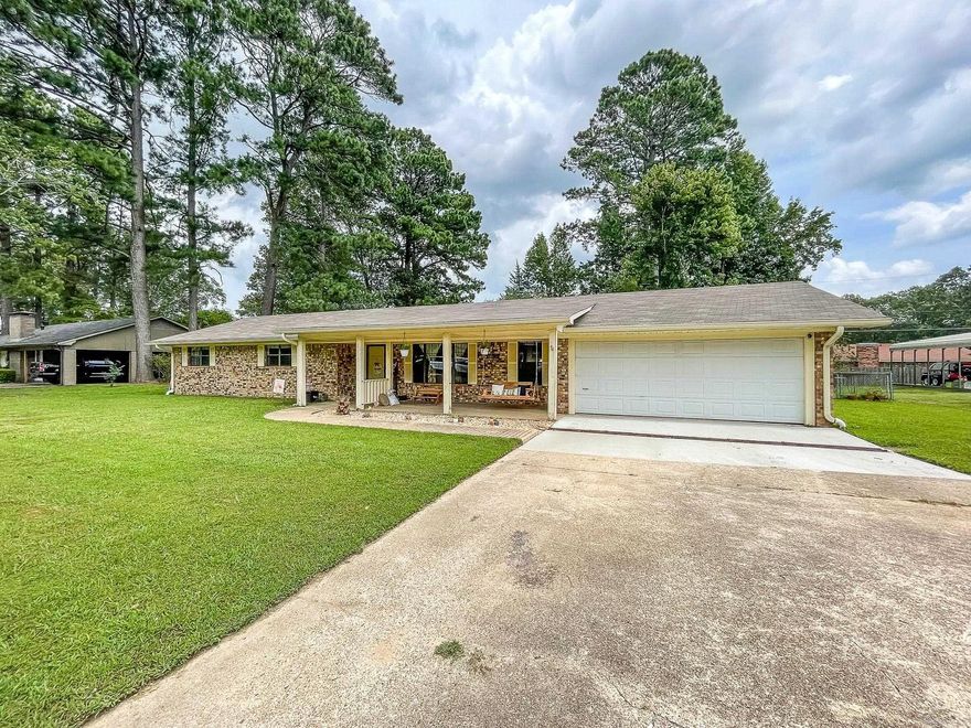 Located in the sought-after Cherokee Subdivision, this charming home is move-in ready!   New roof and stainless steel kitchen appliances, granite, and modern backsplash in 2020, new gutters in 2021, vinyl flooring in the main areas, and French drain system. New paint throughout for a refreshed feel   You'll love the open living room & dining area with easy access to the covered back patio, anchored by a cozy brick fireplace. The primary bedroom offers two closets and a spacious bathroom with walk-in tiled shower. Don't miss the large laundry room with extra shelving area.   The fully-fenced backyard also features a storm shelter and storage shed.   There are so many things to love about this welcoming home, and it might just be the one you fall in love with and call home!   *Square footage from appraiser's report; tax amounts and lot size taken from courthouse records*