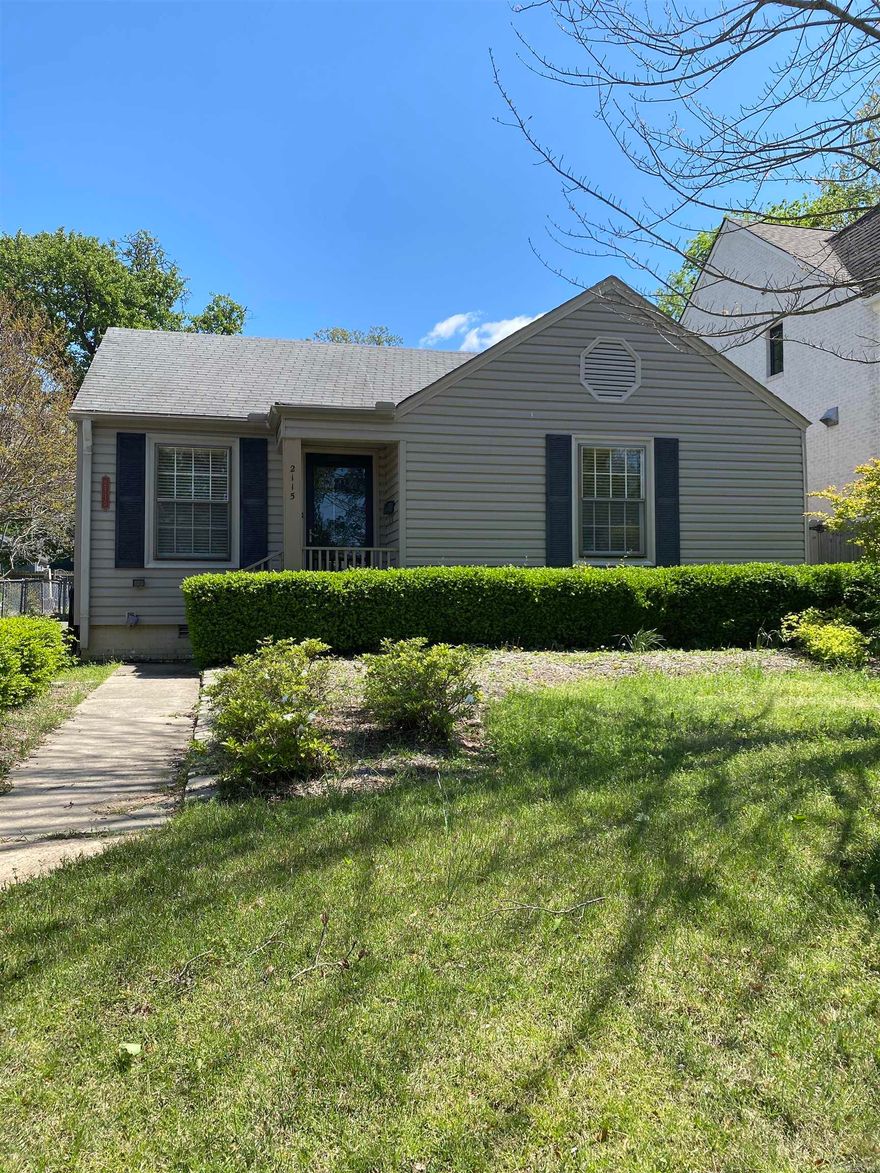 What a location! Walk to the stores & restaurants in the Heights. Great bungalow with about 1475 sf and 3 bedrooms, 2 baths. There are wood floors throughout, with tile in the bathrooms. 2 Bedrooms are in the original part of the house, one of which has 2 closets. Both are a nice size.  The main hall bath has been recently renovated with a tile walk-in shower, new sink, toilet & flooring.  The kitchen is highlighted with granite countertops and a big stainless sink. The refrigerator remains with the house. Breakfast/dining area sits in a bayed window area which offers great natural light.  Passing through double swinging doors you will find a beautiful sunroom that looks out over the back patio. This room is currently being used as a dining room. It includes a built-in buffet cabinet offering an extensive amount storage as does the built-in book shelves.  Beyond the sunroom/dining room is the main bedroom with an ensuite bathroom. This room has 3 closets, 2 hanging, 1 shelves. The stackable washer dryer unit is in an additional closet and remains with the house.  Outside to the back of the property is a newer storage building (key on the backdoor to go out); there is also an alley.