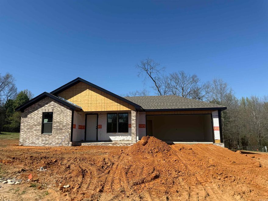 Brand new all electric & brick home with curb appeal and character offering three well appointed bedrooms with two full baths, large eat in kitchen area with open concept great room, double garage, laundry and deck on back over looking a tree lined back yard. There will be wood accents and posts for extra charm and all luxury plank vinyl flooring through out the home. Granite countertops as well. If you are ready to buy this home will be ready soon, offering zero down loan options for those that qualify.