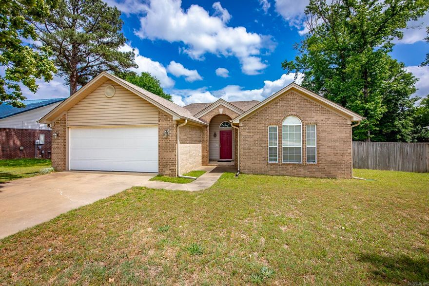 Well maintained all brick home, 3 bedrooms and 2 baths.  The living room is very spacious and has a gas fireplace, vinyl flooring, LED lighting. Large kitchen/dining combo with breakfast bar and stainless steel appliances. Master bedroom is apart, has tray ceiling, walk in closet, master bathroom has double vanities, jetted tub, 2' inch blinds throughout. Covered patio, fenced backyard. Roof 2022, HVAC 2012 and water heater 2020.  Call today for your private showing.