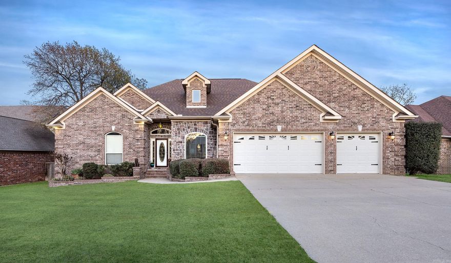 Welcome to this beautifully maintained one-level home in the highly desirable Miller’s Crossing neighborhood of Sherwood, offering 2,716 square feet of thoughtfully designed living space. Built in 2005, this 4-bedroom, 3.5-bath home features a highly functional split floor plan with three separate living areas—perfect for both everyday living and entertaining. The spacious kitchen is equipped with granite countertops, stainless steel appliances, double ovens, a gas range, and a cozy breakfast nook. The private primary suite includes direct access to a peaceful patio, while a guest suite with its own bath and two additional bedrooms with a Jack-and-Jill bath provides flexibility for family or visitors. Additional highlights include a fully operable central vacuum system, new carpet in the den, a three-car garage, and a fully fenced, flat lot just over a quarter acre with a large back deck, sprinkler system, a dedicated grilling and smoking station, and brick shed with electric and new roof. Major updates offer peace of mind, including a new roof(2021), HVAC(2024), and water heater(2020). You don't want to miss this one!