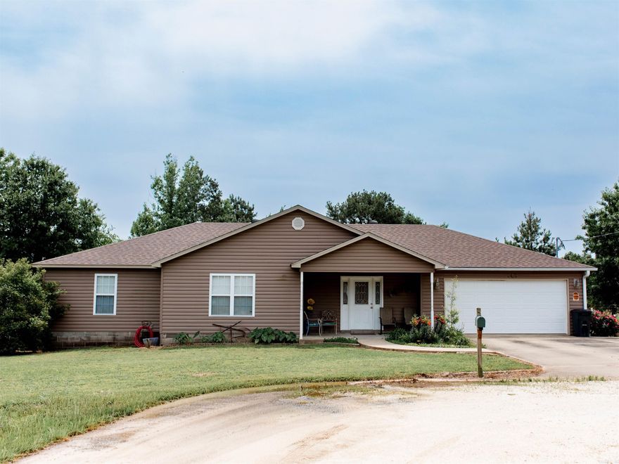 Nestled in a beautiful subdivision in Bismarck, this well-maintained 3 bedroom, 2 bath home with an additional office, sits on .74 manicured acres. The fenced back yard offers plenty of space to enjoy, along with a storage building that provides easy access to the back yard. Also a raised bed garden just ready for summer planting.  Relax on the covered back patio overlooking the lush lawn and seasonal flowering bushes.  The conveniently located laundry room is situated near bedrooms for added ease.  The spacious primary bathroom features a walk-in shower and a whirlpool tub, creating the perfect place to unwind.  Call for a showing today!