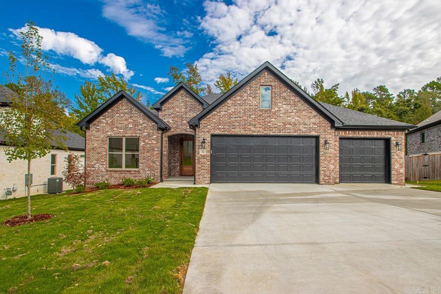 Stunning New Construction in Corlay Court – Little Rock.  Est Comp Oct 30, 2025  This beautifully designed one-level home offers 3,250 square feet of heated and cooled living space (4,530 square feet under roof) with 4 bedrooms, 3 bathrooms, a separate office, playroom, and a spacious 3-car garage.  Perfect for entertaining, the open floor plan features elegant finishes throughout, including hardwood flooring in the main living areas, custom cabinetry, solid surface countertops, and stainless steel appliances. The kitchen includes a gas cooktop, built-in oven, microwave, and a large walk-in pantry. The living room is anchored by a vented gas log fireplace and built-in features.  95% Gas Furnace with 2 Stage 16 SEER Condenser.  The primary suite includes a tiled walk-in shower and generous closet space. Additional features include walk-in closets in secondary bedrooms, full gutters, and upgraded energy efficiency with foam insulation in exterior walls and R-38 attic insulation.  Enjoy outdoor living year-round with a covered back patio—with an outdoor fireplace—and a private backyard.  Don’t miss this opportunity to own a luxury home in one of Little Rock’s premier neighborhoods.