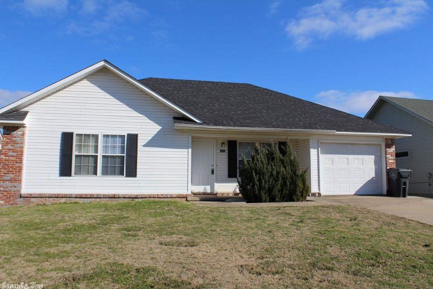 Well maintained three bedroom home situated on a large lot in the Nettleton School District. The inviting family room offers a vaulted ceiling and plush neutral carpeting. The great eat-in kitchen boasts abundant oak cabinetry, a pantry and tile flooring. The master bedroom includes a private bathroom. Other amenities of this home include a single car garage and a patio.