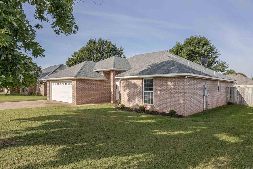 This all-brick Trumann is completely renovated (2023) and roof is less than 5 yrs old.  The backyard is fenced and the front has great curb appeal  with new landscaping and mature shade trees.  The homes new improvements include:   paint throughout, exterior and interior lighting,  flooring, cabinets & hardware, added microwave, granite countertops, bath vanities & hardware, and smoke alarms.  This home is like NEW, only with a better price tag!  Be the first to call the listing agent to book your appointment.    *Seller is a AR & MO licensed agent.