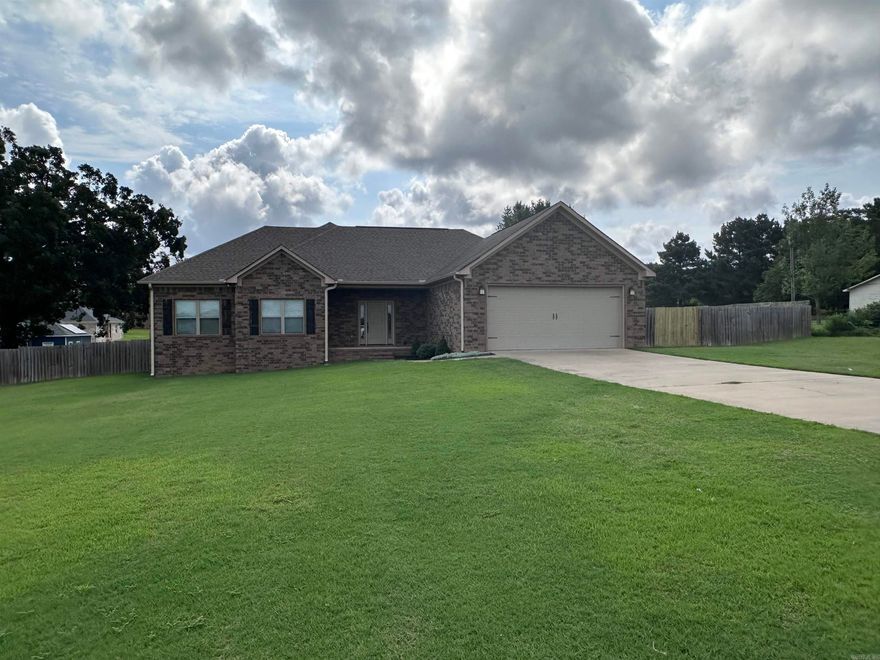 Charming 3-Bedroom, 2-Bath Brick Home on a Quiet Cul-de-Sac Welcome to your new home! Nestled at the end of a peaceful cul-de-sac, this lovely brick residence offers both comfort and privacy. Inside, you'll find a spacious layout with three well-sized bedrooms and two full bathrooms, perfect for families or those who love to entertain. The heart of the home features a bright, open living area with ample natural light and a welcoming atmosphere. The kitchen is functional and inviting, making meal preparation a breeze. Step outside to your private backyard oasis. The fully fenced yard provides a secure space for kids or pets to play, while the large covered patio is ideal for outdoor gatherings, barbecues, or simply relaxing with a good book. Additional features include a convenient two-car garage, ensuring ample space for vehicles and storage. Don't miss the opportunity to own this delightful home in a serene setting—schedule your tour today!