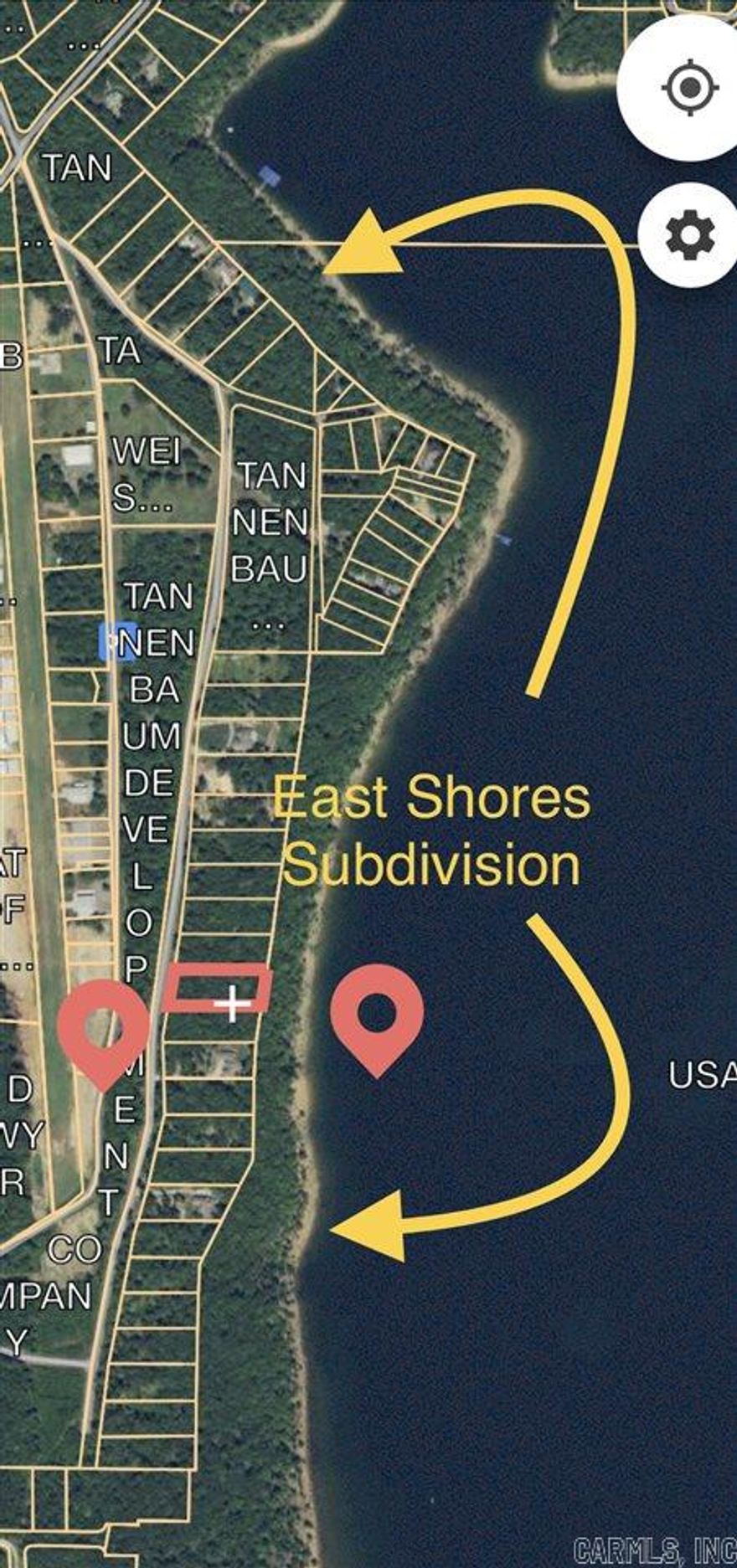 Lakefront lot in resort area with Tannenbaum Golf Course and Boat ramps nearby. No mobiles allowed and dwelling must contain a minimum of 1500 sq.ft. of heated and cooled living area.