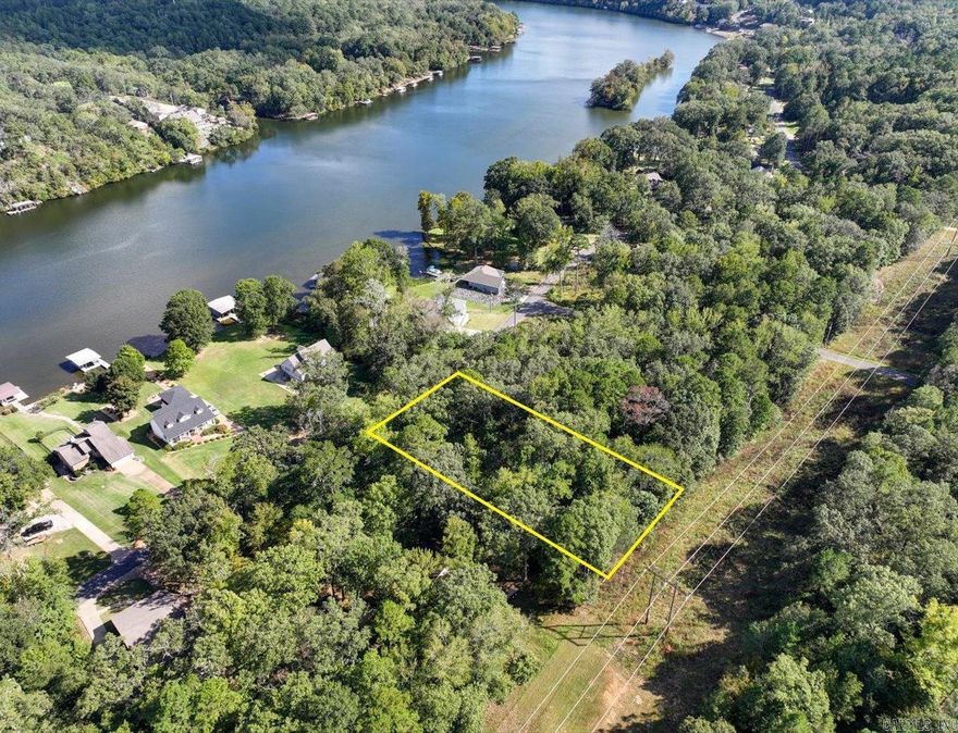 Excellent Buildable Lot with views of Lake Catherine. Almost 1/2 acre.
