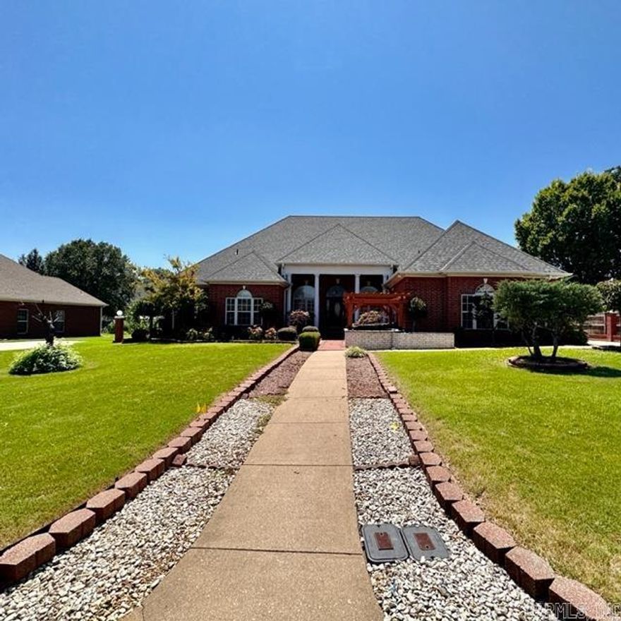 Sellers will give up to $10,0000 in closing costs, prepaids, or rate buy downs with acceptable offer!!! This spacious residence features 5 bedrooms and 3 full bathrooms, offering ample space for a growing family or those who desire extra room for guests.    As you enter, you'll immediately notice the attention to detail and craftsmanship throughout. The large primary bedroom is a true retreat, complete with a private office or craft room, providing a perfect space for work or relaxation. The bonus room, which leads to the back patio, offers endless possibilities for entertaining or creating a cozy outdoor oasis.    The floors of this home are adorned with solid oak, providing a sense of durability and elegance. The large dark wood trim and illuminating chandeliers add a touch of sophistication to every room.    One of the highlights of this property is the open eat-in kitchen dining area combination, creating a seamless flow for both casual meals and formal gatherings. The kitchen boasts ample storage space making it a chef's dream.    Additionally, this home includes a safe room, offering peace of mind during severe weather or safety emergencies. Virtually staged photos.