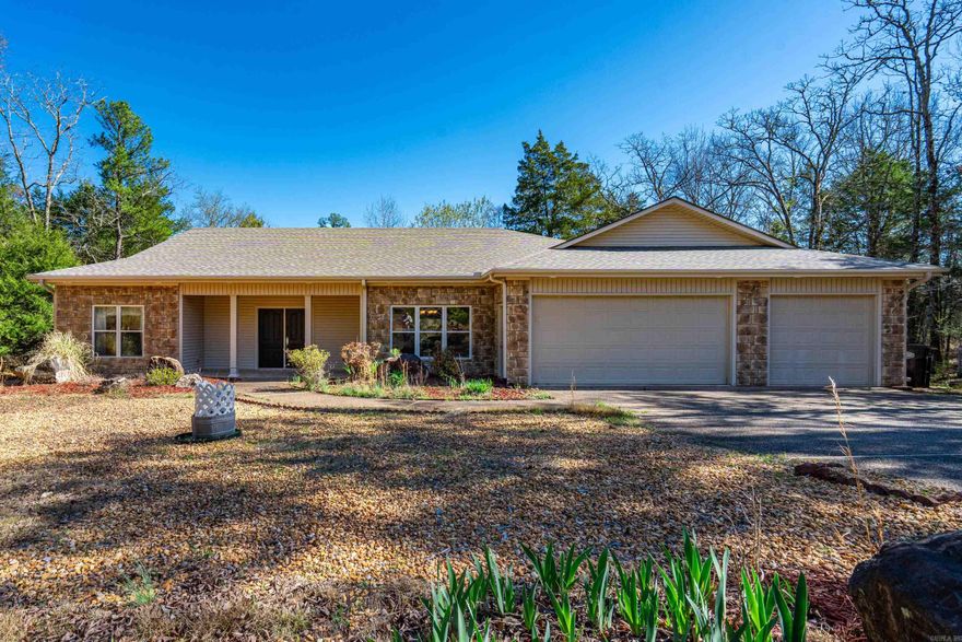 Tucked away in a quiet, secluded setting near the beautiful Ponce de Leon Golf Course, this inviting home offers comfort, space, and a desirable location. The property features 3 bedrooms, 2.5 bathrooms, and a dedicated office, providing plenty of room for both everyday living and working from home. Inside, you'll find a spacious kitchen with granite countertops, warm wood flooring, and a formal dining room perfect for hosting family gatherings or entertaining guests. The thoughtful layout flows easily throughout the home, creating a welcoming and functional living environment. Additional highlights include a 3-car garage and a level lot that offers convenience and easy outdoor enjoyment. Located within Hot Springs Village, the nation’s largest gated community, residents enjoy access to 11 scenic lakes and 9 golf courses, along with the peaceful lifestyle the area is known for. You'll be just minutes away from several lakes, golf courses, and gates for easy exit and entrance to The Village. This property combines privacy, space, and exceptional community amenities in one beautiful setting.